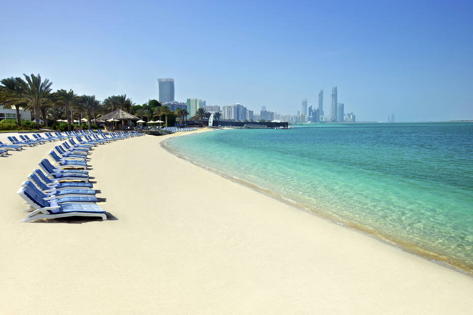 Resort area, Blue Flag beach, and “Arabian Maldives” beach